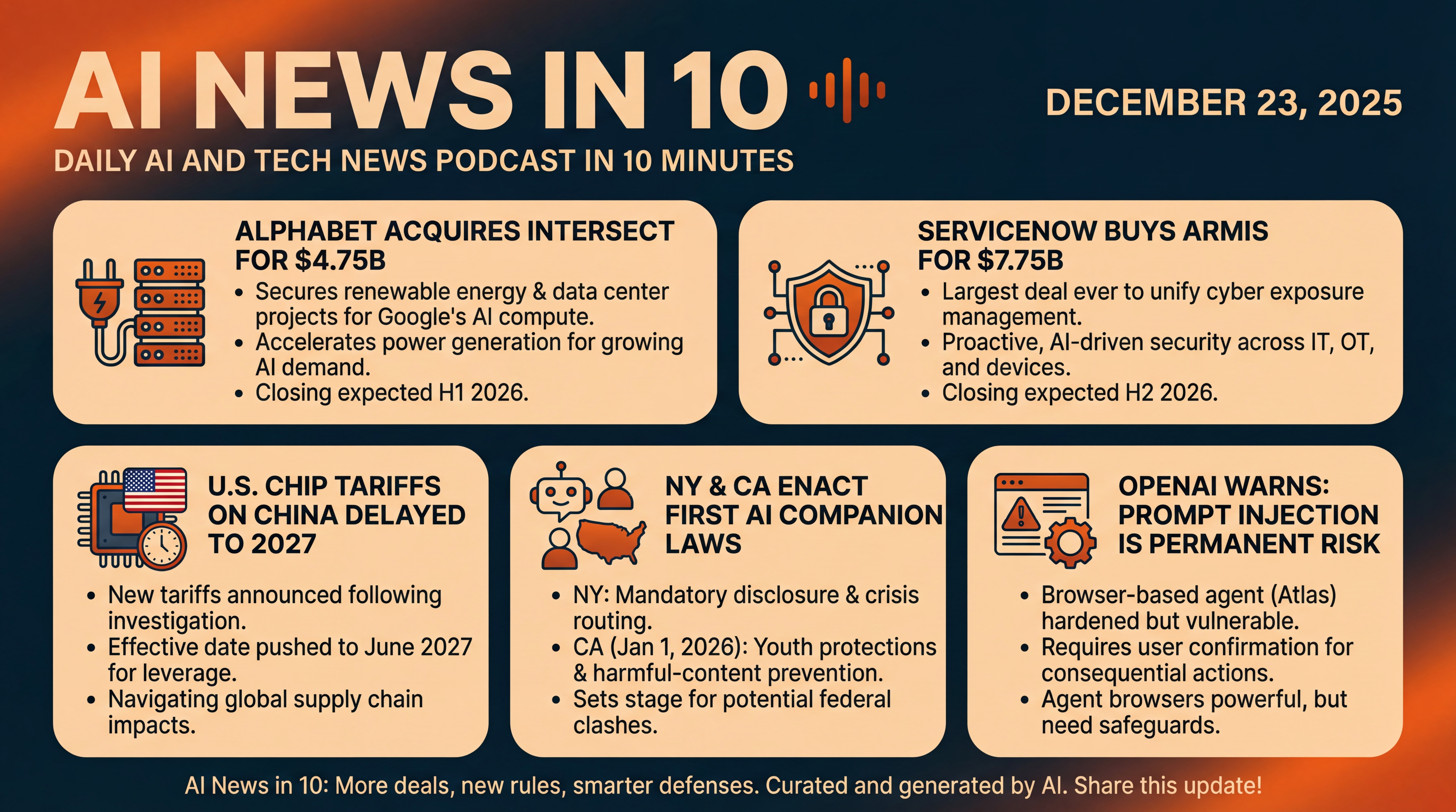 Infographic for Big Bets, New Rules, and Safer Agents