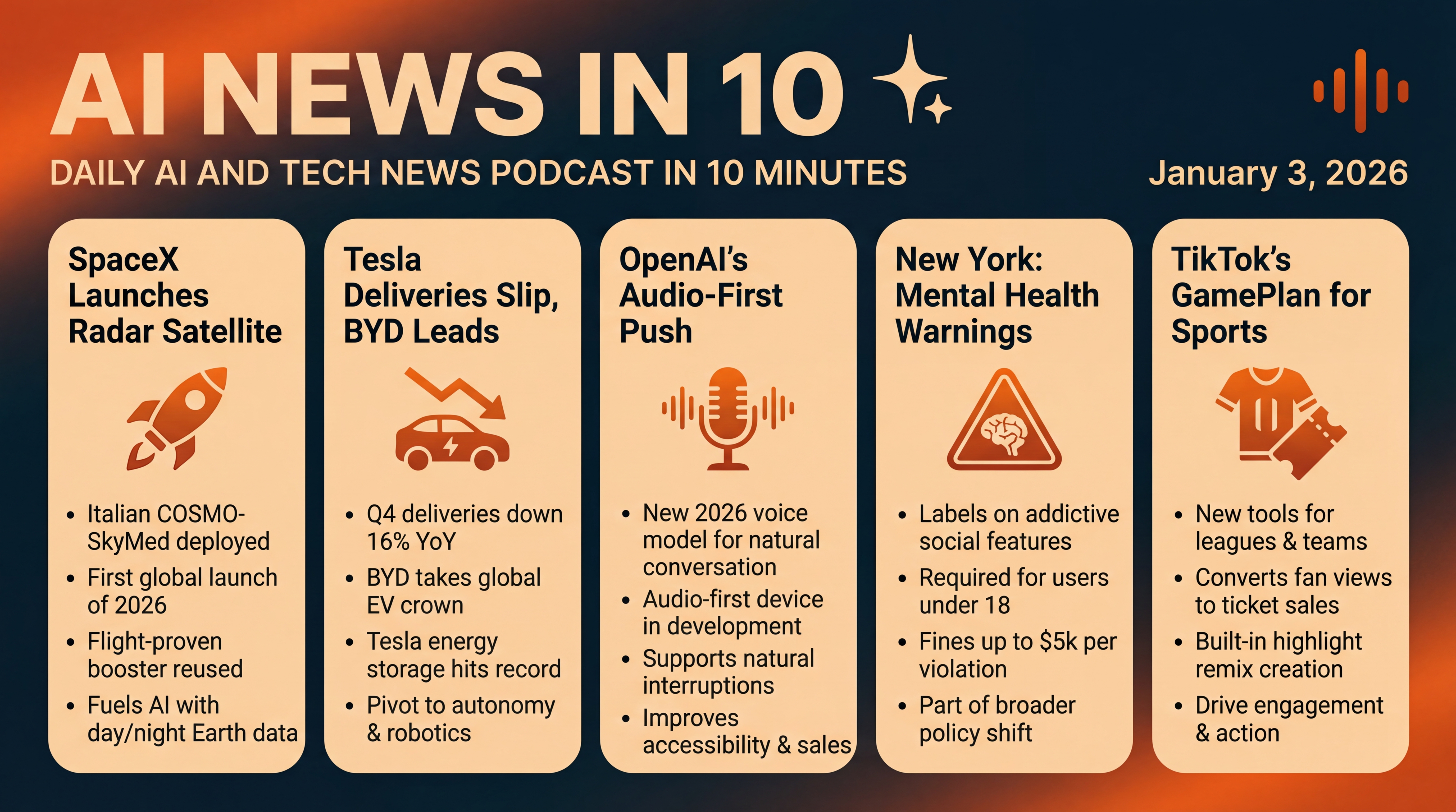 Infographic for SpaceX Soars, Tesla Slips, OpenAI Listens