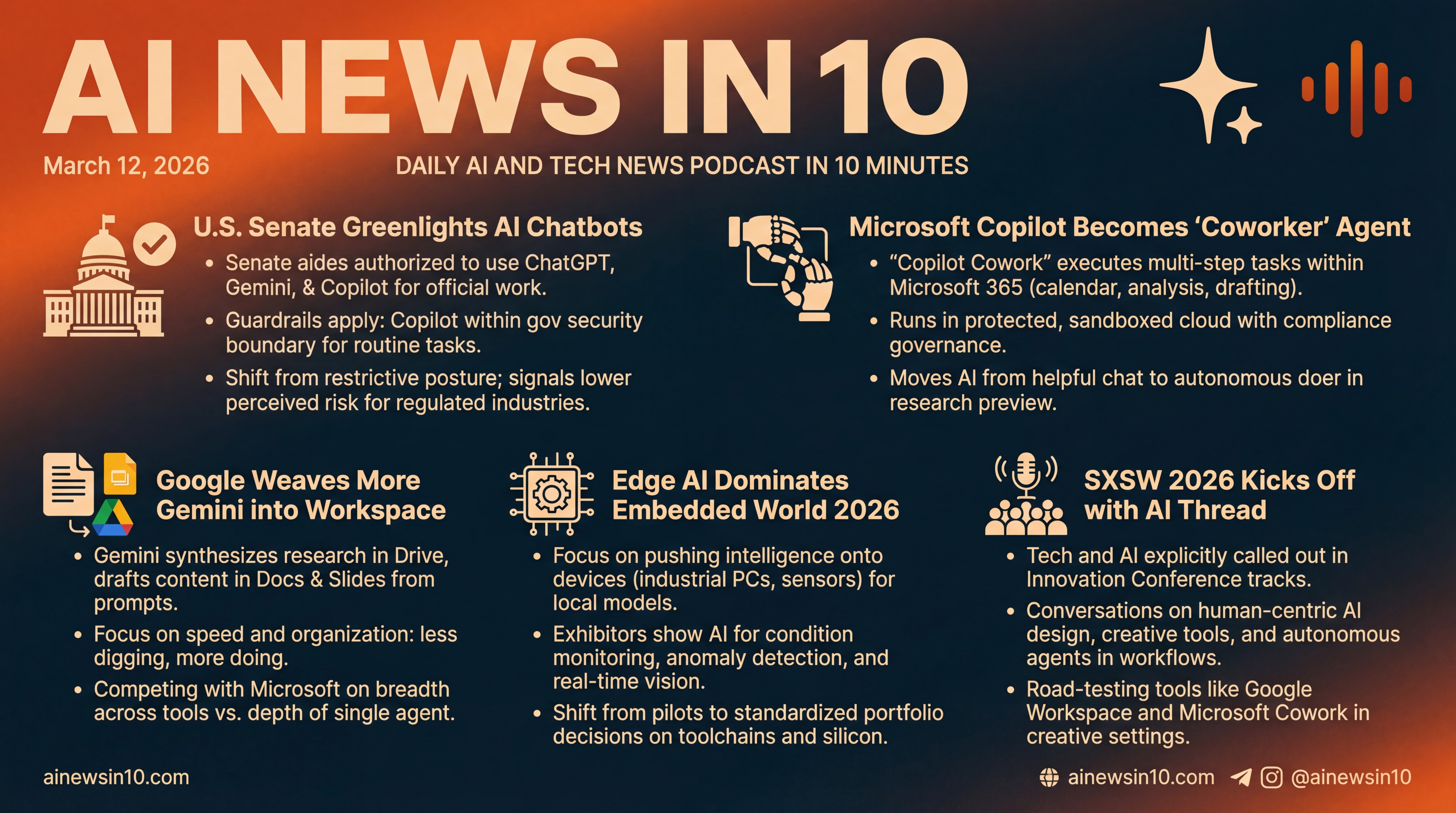 Infographic for From Greenlights to Coworkers: AI’s Busy Week