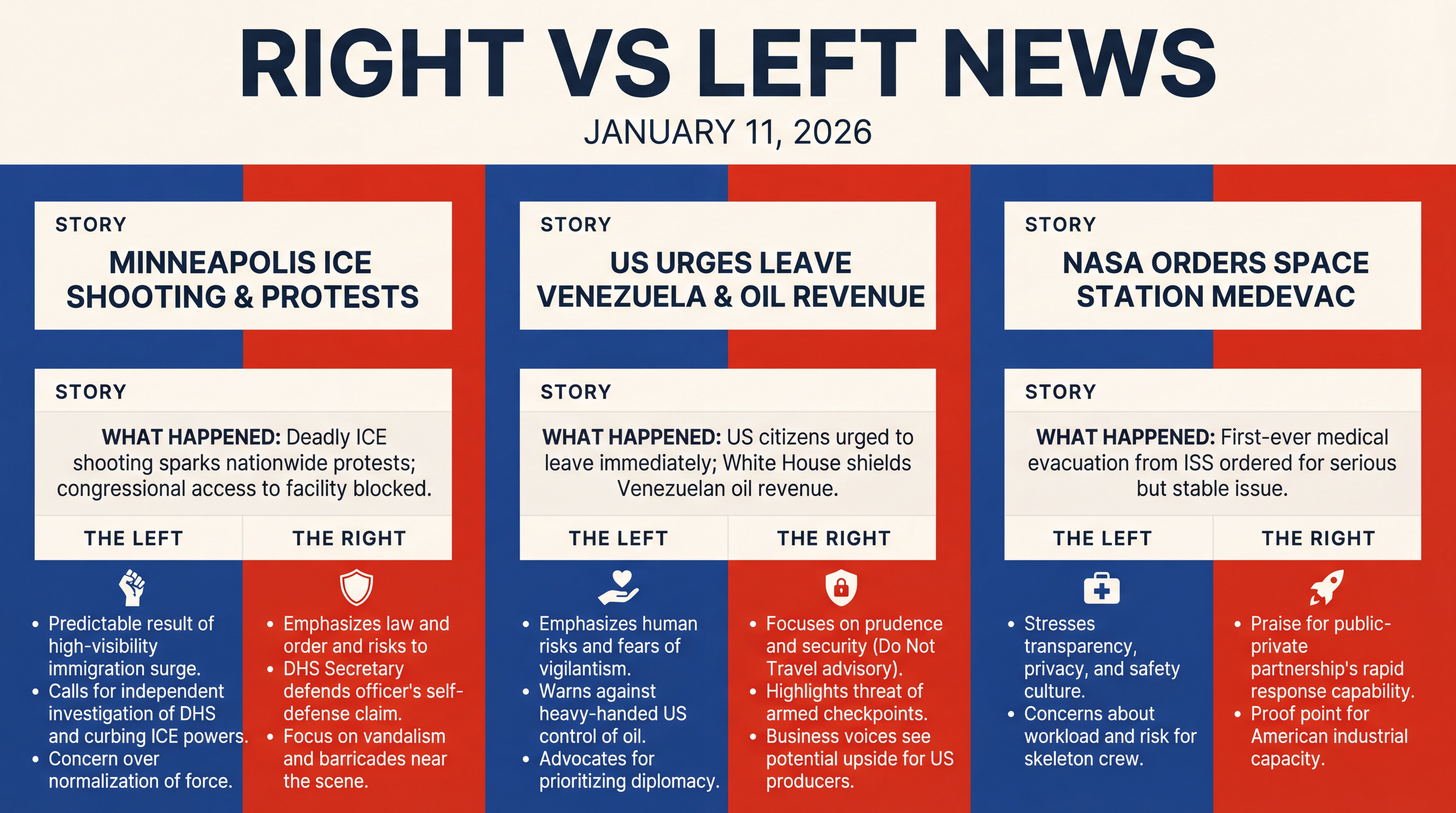 Infographic for Protests, Power Plays, and a Space MedEvac