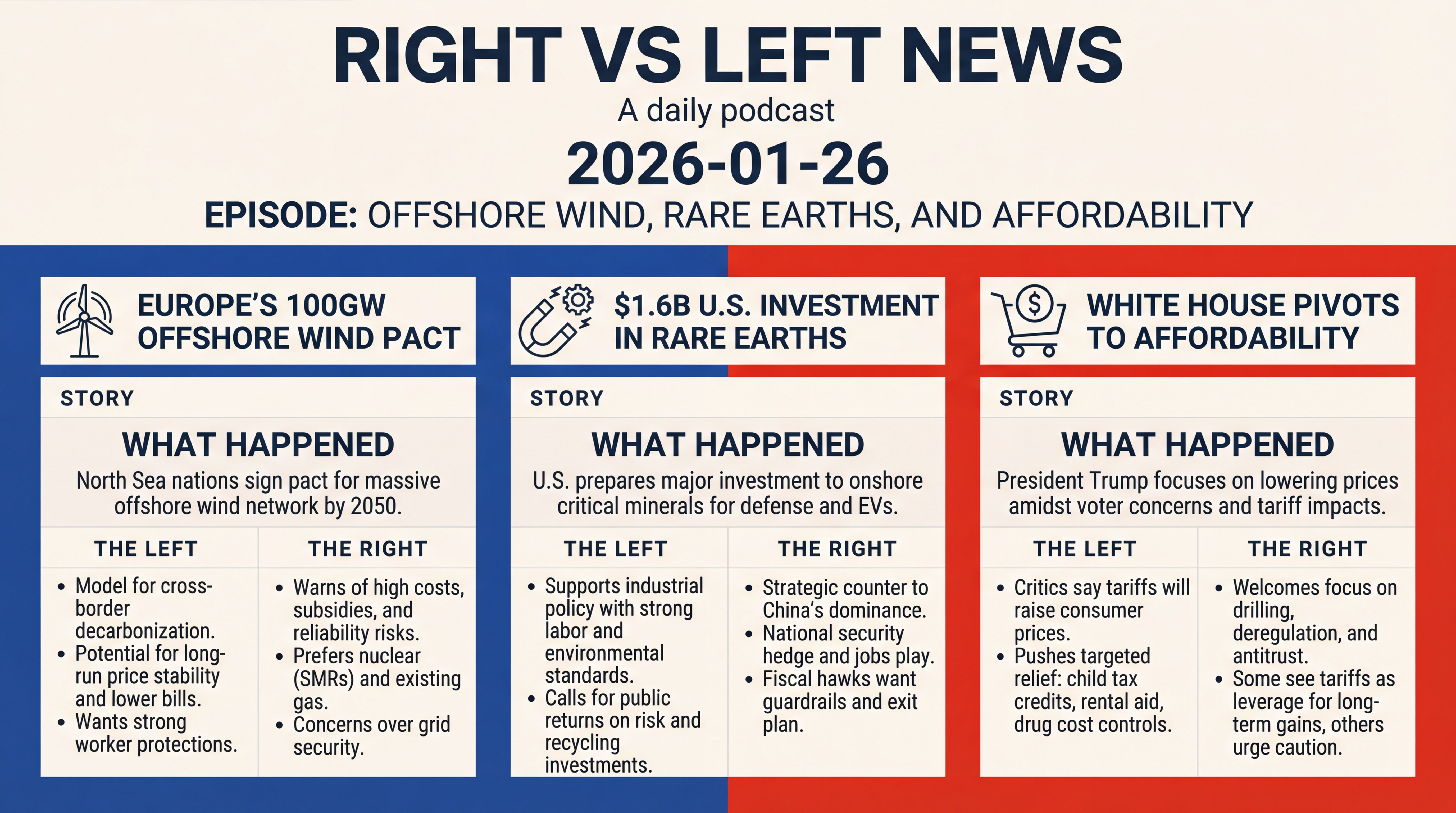 Infographic for Offshore Wind, Rare Earths, and Affordability