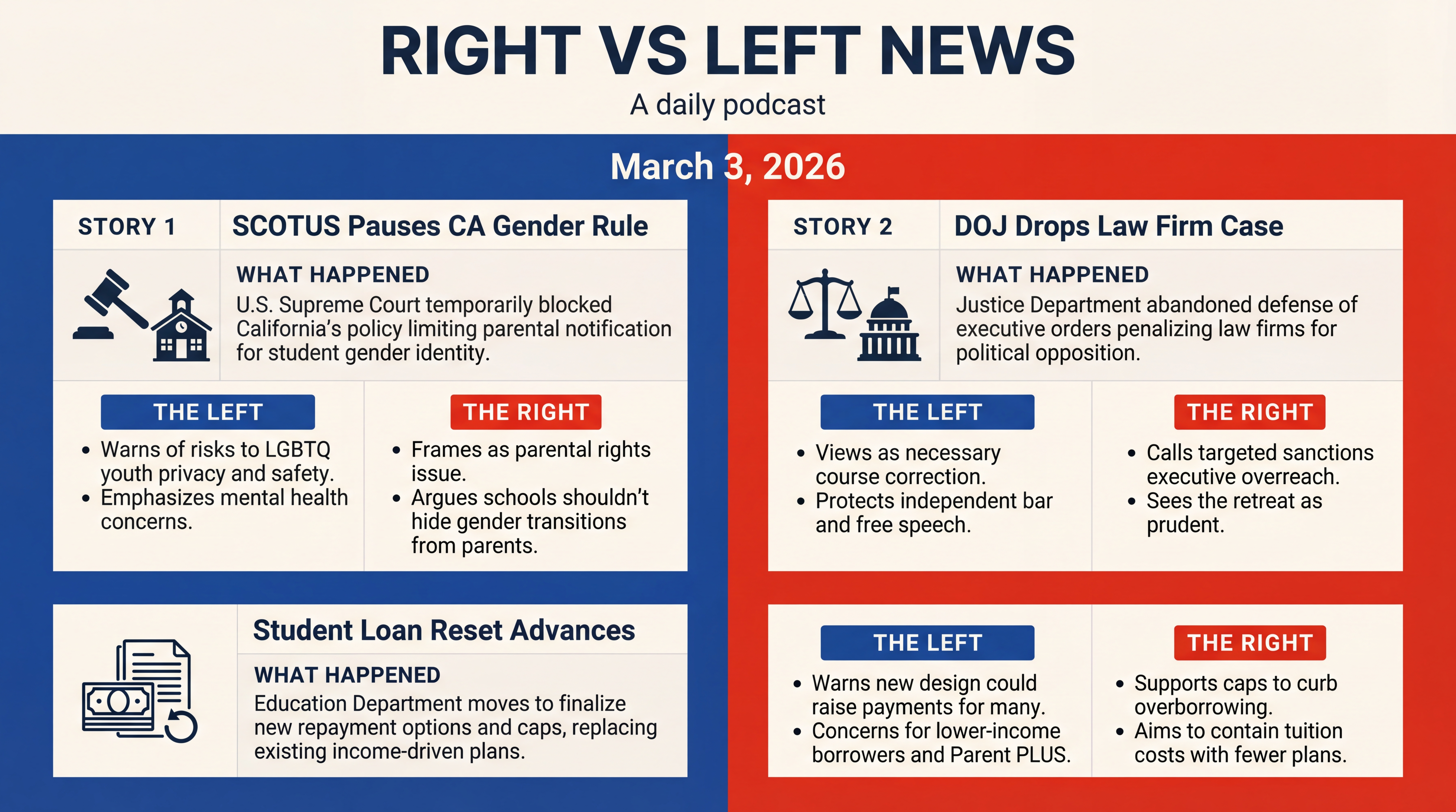 Infographic for Courts, Classrooms, Ballots, and a Loan Reset