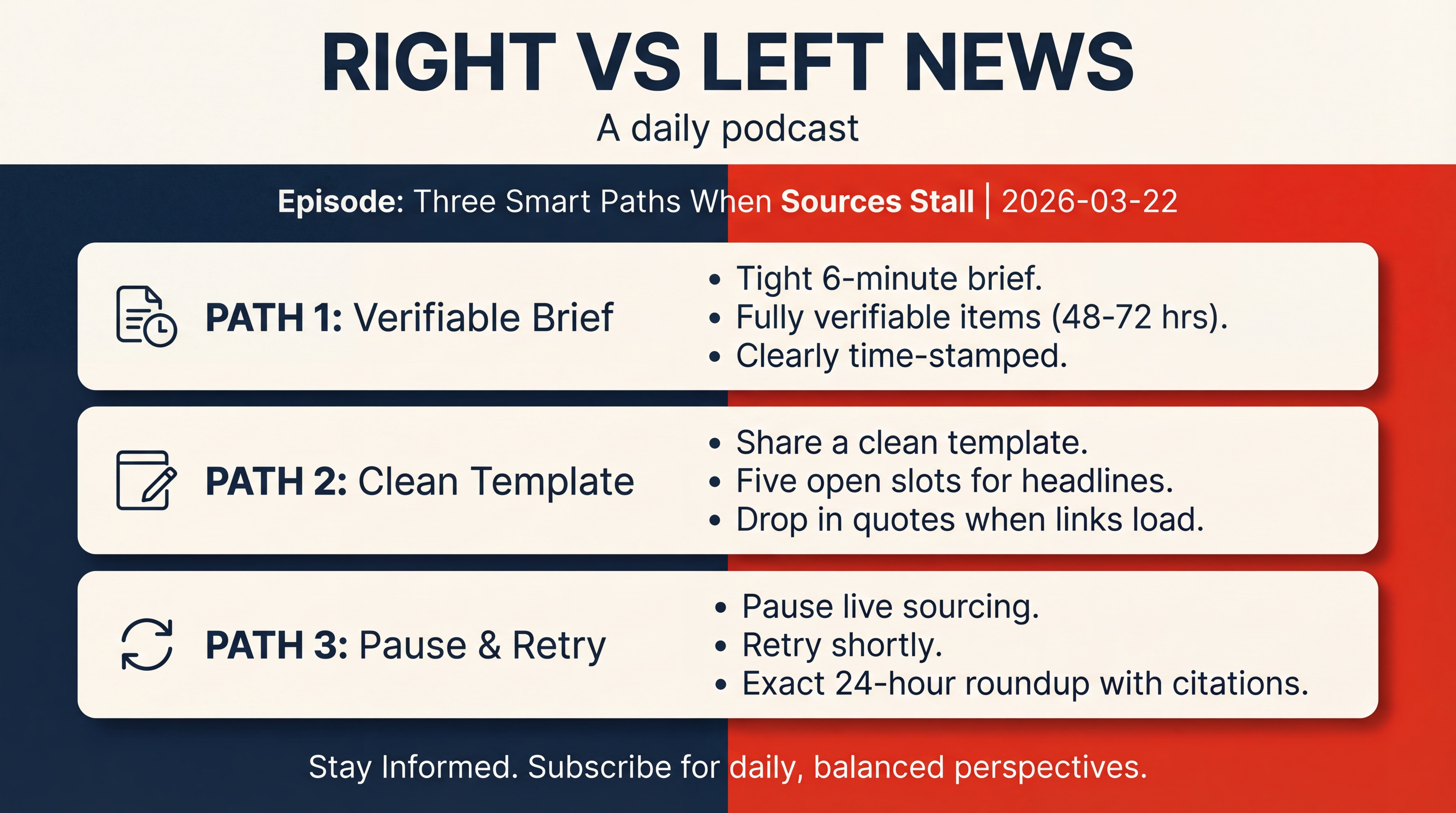 Infographic for Three Smart Paths When Sources Stall
