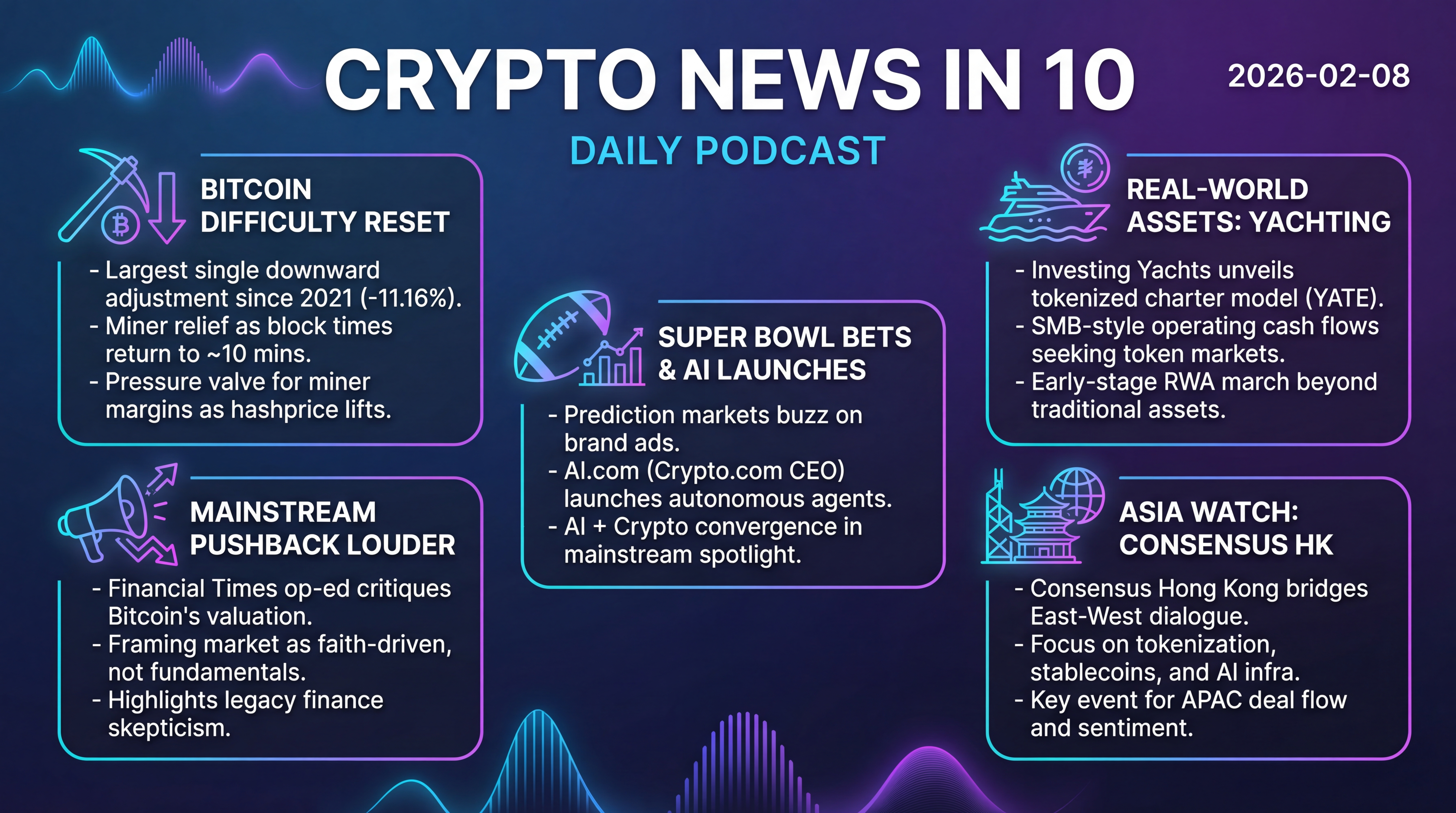 Infographic for Miner Relief, Super Bowl Bets, Asia Watch