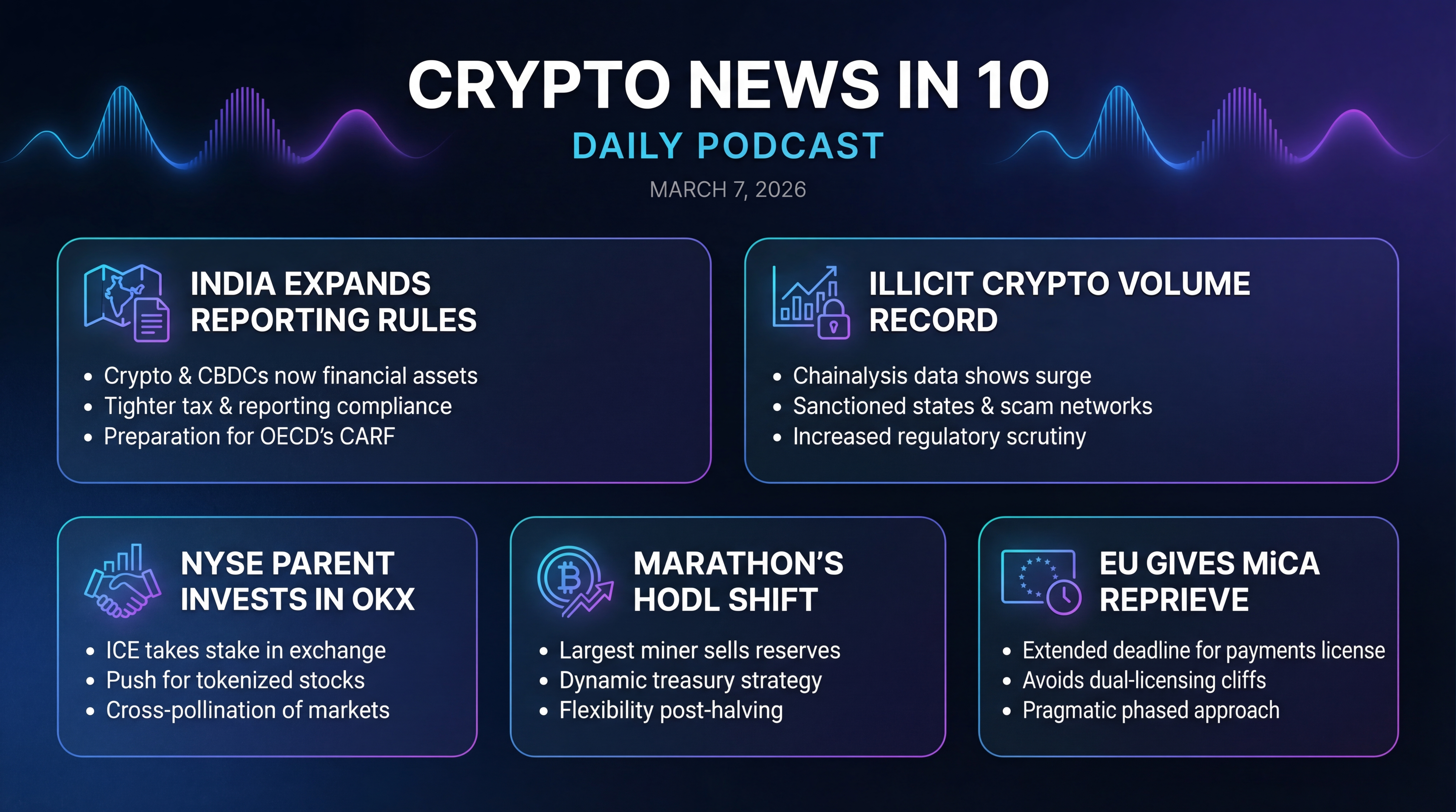 Infographic for Crackdowns, Scams, and Tokenized Stocks