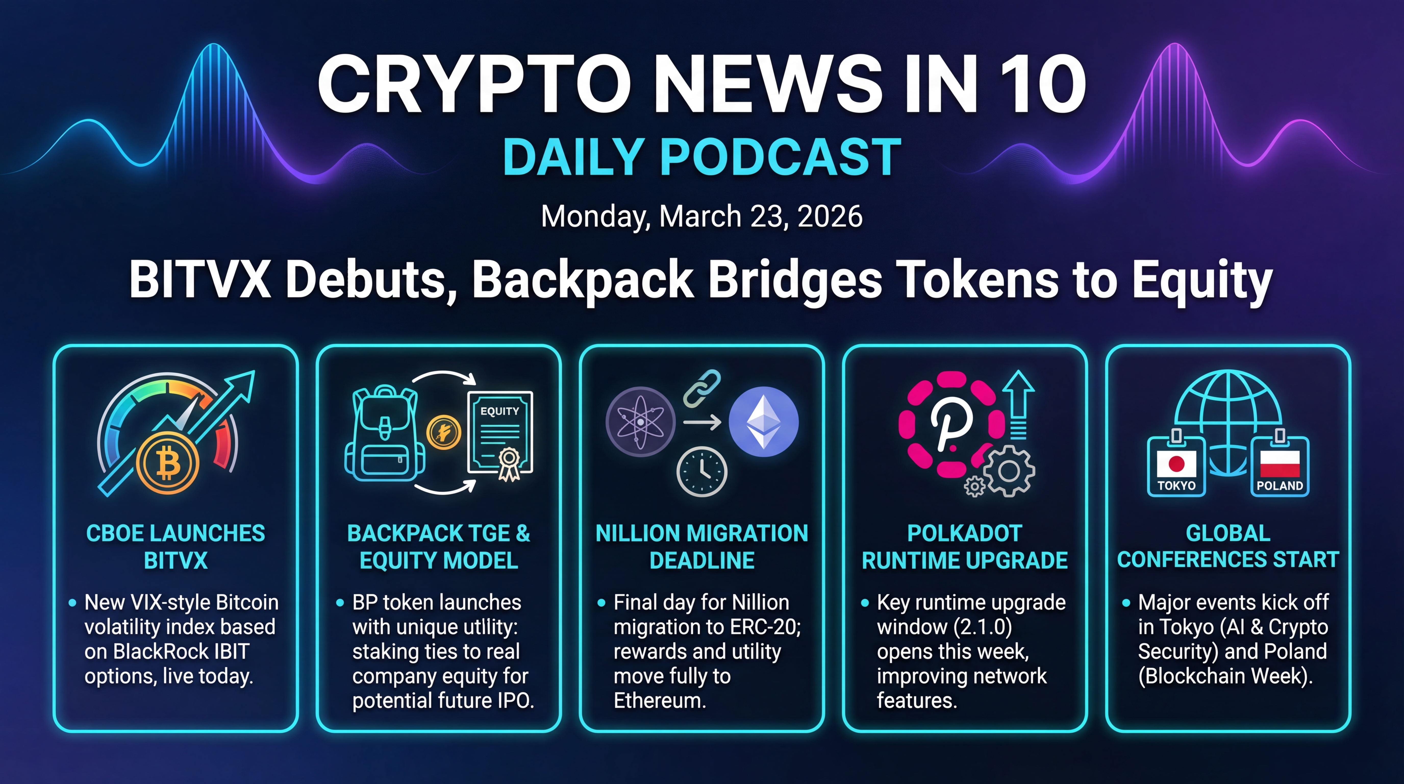 Infographic for BITVX Debuts, Backpack Bridges Tokens to Equity